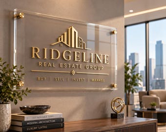 Custom Acrylic Business Logo Sign, Clear Business Wall Sign, Office Reception Decor, Salon Spa Studio Signage Custom Company Acrylic Display