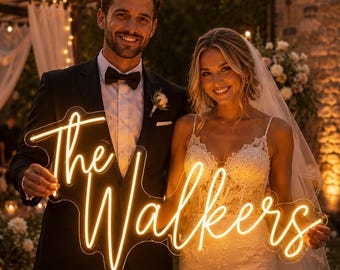 Custom Wedding Neon Sign, Personalized LED Name Light, Couple Name Neon Sign, Wedding Reception Decor