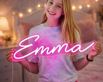 Custom Name Neon Sign, Personalized Name Light for Wall Decor, Kids Nursery Name Sign, Bedroom Decor, LED Neon Sign Custom, Gift for Her