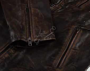 Getmyleather Luxe Vintage Distressed Brown Genuine Cowhide