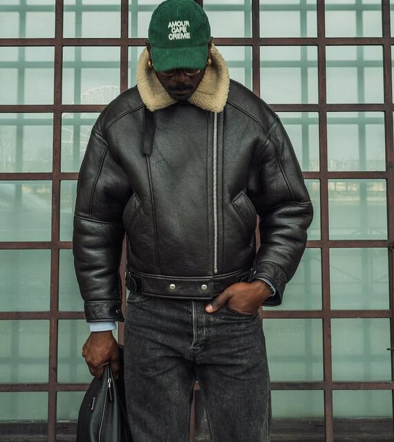 Vegan Leather Jacket Abercrombie Bomber Jacket Mens Shearling
