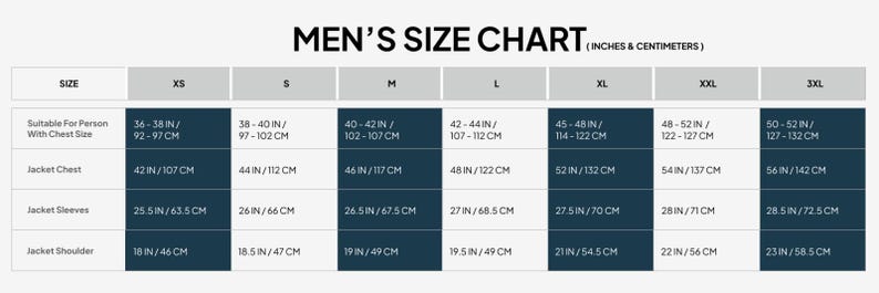 Men’s size chart for the bright red Avirex Icon leather bomber jacket featuring detailed XS to 3XL measurements in inches and centimeters for accurate fit selection. Includes chest size, jacket chest, sleeve length, and shoulder measurements to help choose the perfect oversized bomber jacket fit. Ideal sizing guide for retro varsity jackets, Y2K streetwear outfits, vintage biker fashion, and luxury leather outerwear. Perfect reference chart for men’s leather bomber jackets, hip hop fashion.