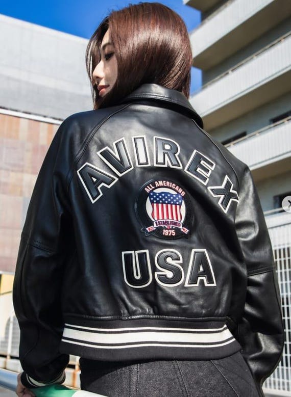 AVIREX USA Leather Varsity Jacket for Men & Women 1975