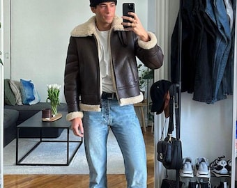 Chaquetas de cuero vintage cálidas para hombre, chaqueta de cuero de invierno con borrego, chaqueta de piel sintética ligera de Resident Evil, cosplay de Leon Kennedy