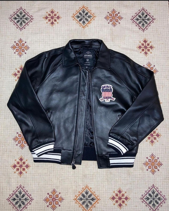A Touch of Americana Mens Vintage Avirex Leather Jacket Authentic
