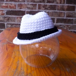 Baby hat, Fedora Hat , cowboy hat Size newborn 0 3 6 12 months photo prop Custom MADE TO ORDER image 3