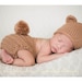 Baby Bear Outfit-Newborn Bear set-Crochet Bear Hat-animal hat-Bear Set-photography Prop-Newborn photo prop-Crochet baby outfit-baby Costume