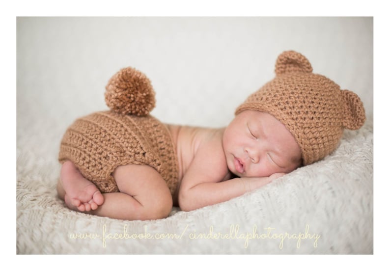 Baby Bear Outfitnewborn Bear Setcrochet Bear Hatanimal Etsy