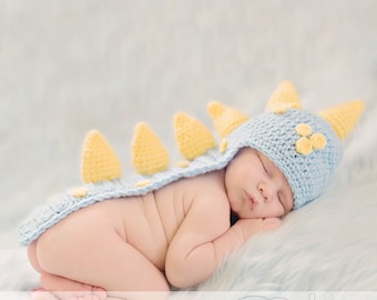 Newborn Baby Dinosaur costume, Photography Prop, Halloween Costume
