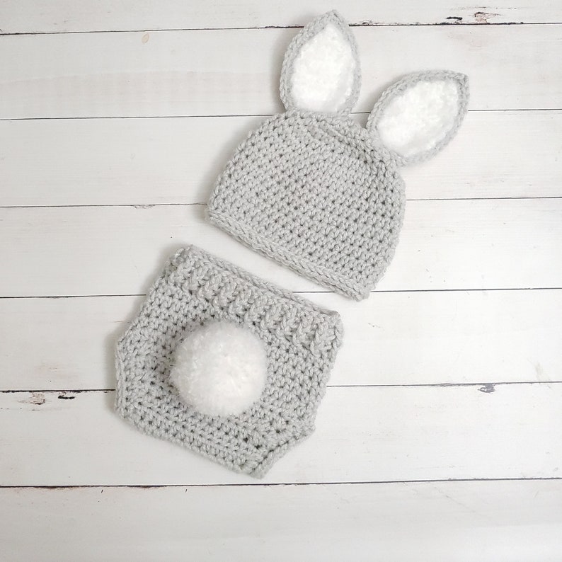 Newborn Bunny Outfit Crochet Baby Bunny Hat Set Baby Etsy