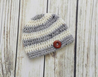 newborn Baby Boy hat, Baby Boy Beanie, Crochet infant Boy Hat, Newborn Photo Prop, Baby Boy Crochet Hat, coming home outfit, infant boy