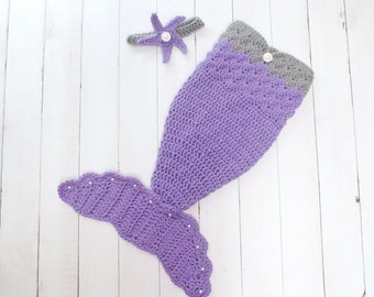 Mermaid Outfit-Crochet Baby Mermaid-Mermaid Photography Prop-crochet Baby Mermaid set-Newborn Photography Prop-Mermaid Tail-Baby Mermaid