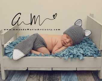 Newborn Fox Outfit - Crochet baby Fox Set - Baby Fox Hat - Crochet animal outfit- photography prop - crochet baby outfit - Halloween Costume