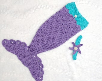 Crochet Baby Mermaid Outfit | Newborn Photography Prop | Halloween costume | Shower gift