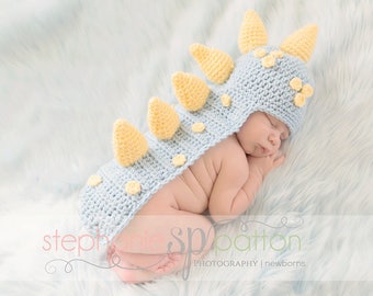 Crochet Newborn Baby Dinosaur Outfit- Dinosaur Outfit- Dinosaur costume- animal outfit - Dino Hat- Photography Prop- Halloween Costume