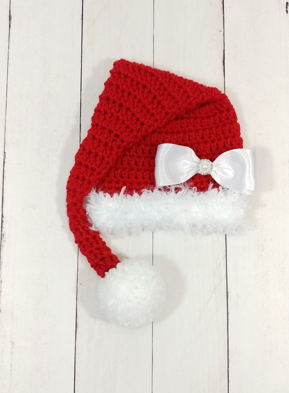 Baby Santa Hat Newborn Santa Hat Long 