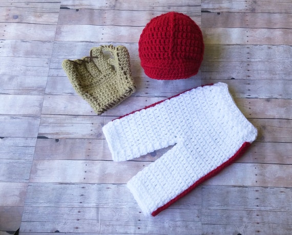 Newborn Baseball outfit - Baseball set - baseball uniform -glove - pants - baseball cap - newborn prop - baby - infant - baby costume - boy