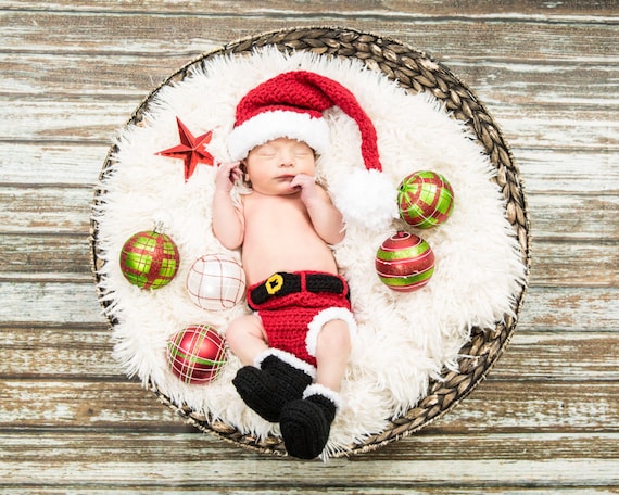 crochet santa outfit for baby