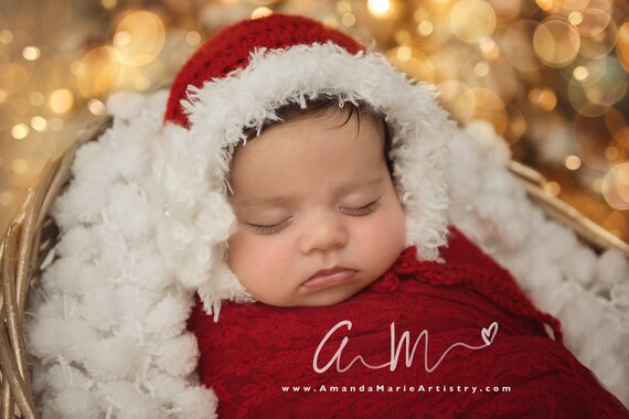 Bebe nina Navidad Bonnet Bebe nina vacaciones Bonnet Rojo nina Bonnet Recien nacido Foto Prop Flor del sombrero de Navidad Rojo San Valentin Bonnet Etsy Mexico