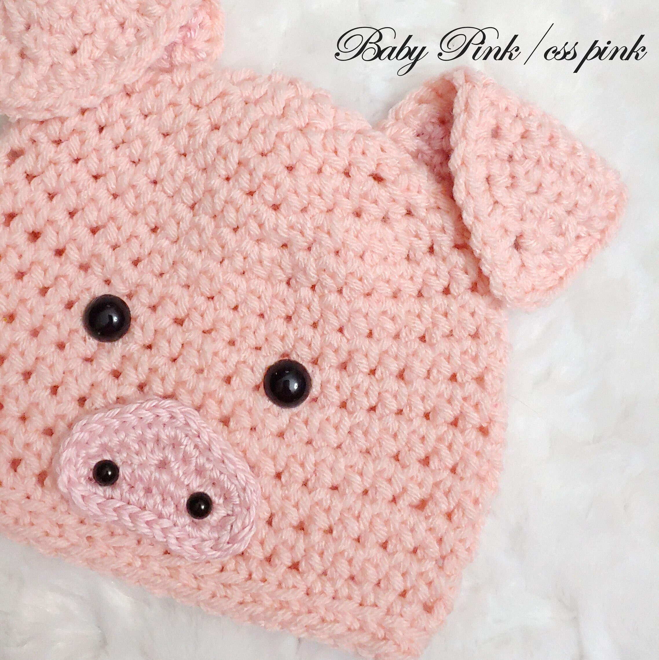 Crochet sales pig hat