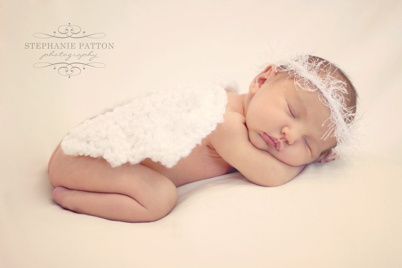 Baby Engel Flügel Stirnband Fotoshooting Newborn Neugeborenen Fotografie 