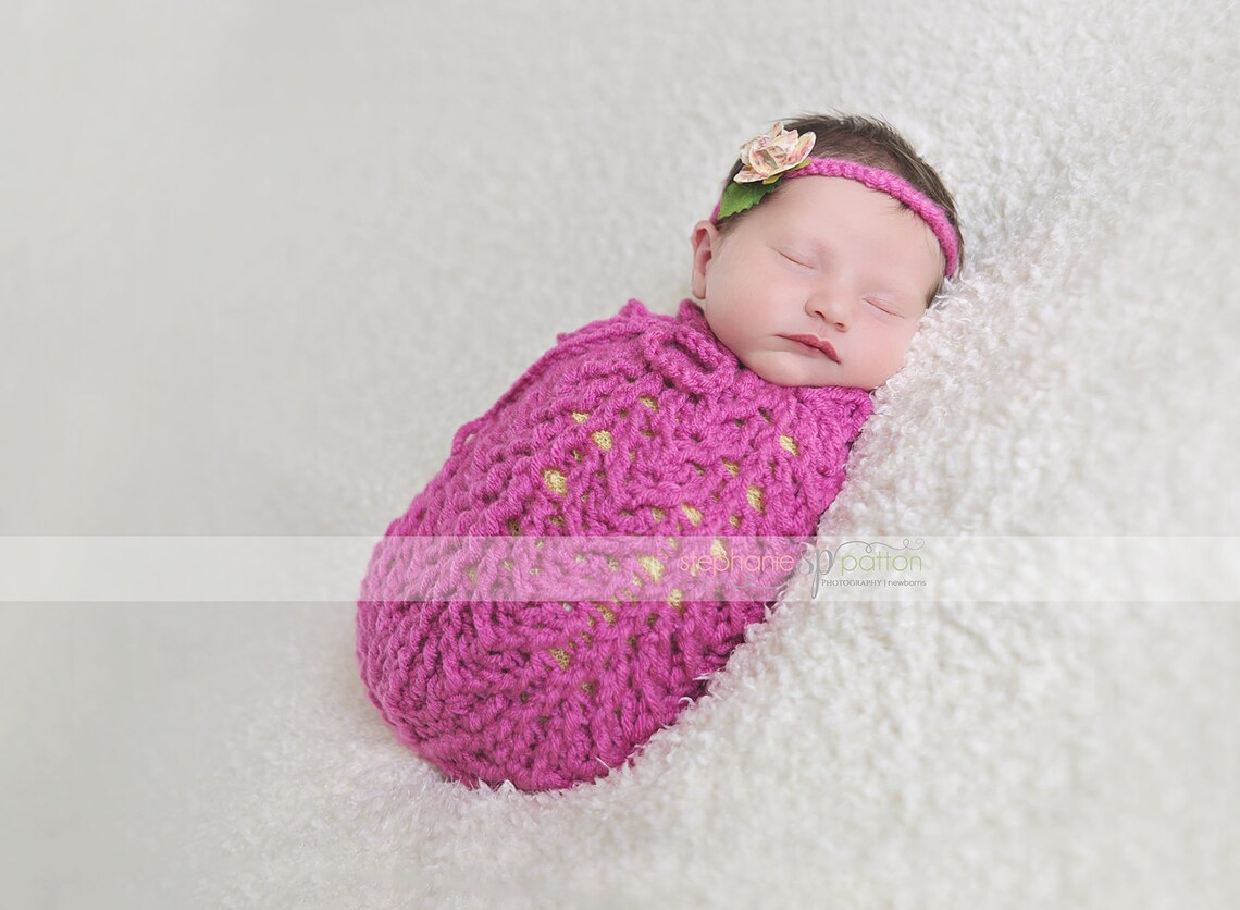 Newborn Swaddle Sack Crochet Snuggle Sack Newborn Cocoon Etsy