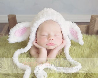 Lamb Bonnet-lil bo peep-Easter-Lamb Hat-Beanie-Newborn photograpy prop-baby costumes-animal hat