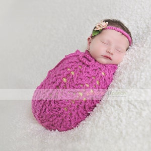 Newborn swaddle sack - crochet snuggle sack - Newborn Cocoon -newborn  pod - newborn snuggler - sleep sack -newborn photo prop