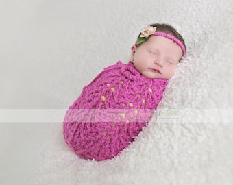 Newborn swaddle sack - crochet snuggle sack - Newborn Cocoon -newborn  pod - newborn snuggler - sleep sack -newborn photo prop