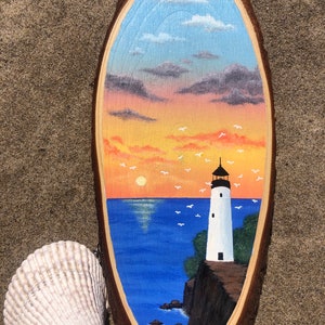 Hand painted wood slice | Wood slice painting | Wood slice wall art | Natural wood art | Nature painting | Artsy gifts | Nature lover gifts
