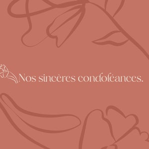 Carte de condoléances personnalisable