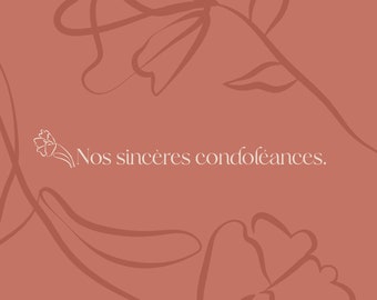 Carte de condoléances personnalisable