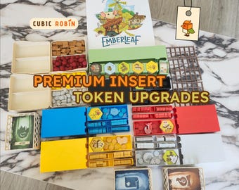 Emberleaf invoegen token upgrade-organizer | Past op kaarten met mouwen | Retail Kickstarter Editions Trofeeën en bonussen