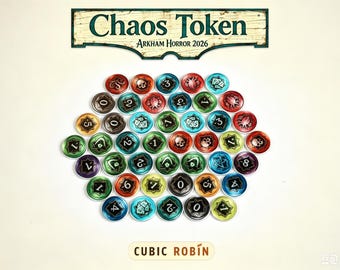 Arkham Horror LCG Chaos Token-upgrade | Dubbelzijdige uv-print | Unieke kleur voor elk tokentype | Zwaar massief zijden PLA