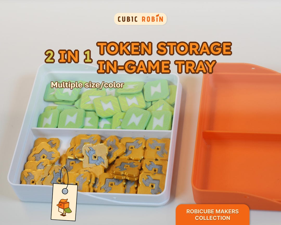 Storage Token Box 2-in-1 Token Holder & Organizer Box – Storage + In-game Tray - Etsy