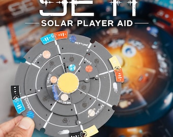 SETI Solar Player Aid | Rotating Planet Tracker | Board Game Accessory