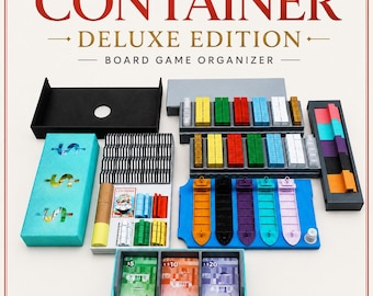 Container Deluxe Edition Board Game Insert Organizer | Sleeved Cards Supported | Lidded Trays