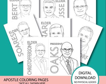 LDS General authorities coloring page | Printable Conference Packet for Kids and Adults