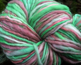 Handspun yarn, handpainted wool, super soft