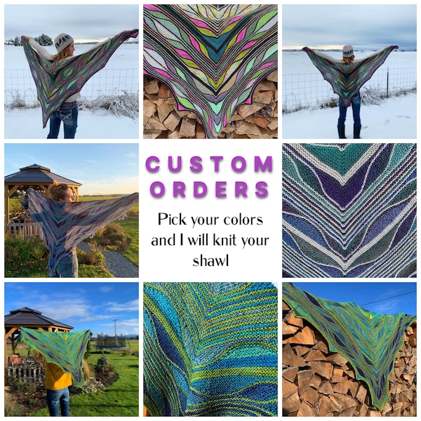 Knit Shawl Heirloom Piece of Art, Custom made for you