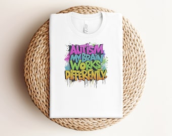 My Brain Works Differently, Autism Kids, Autism Tshirt, ASD Shirt, Autism Awareness, Autism Support, Neurodivergent Shirt, Neurodiversity