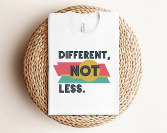 Different Not Less, Autism Kids Tee, Autism Tshirt, ASD Shirt, Autism Awareness, Autism Support Shirt, Neurodivergent Shirt, Neurodiversity