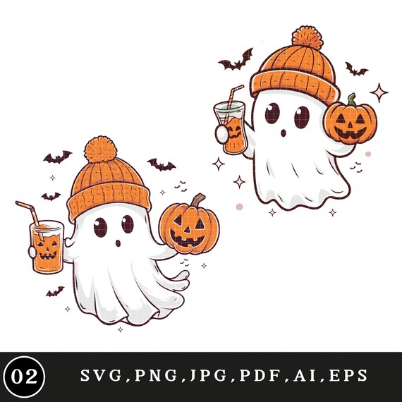 Halloween cute ghost svg png, Halloween boujee ghost png, Coffee ghost png, Pumpkin ghost svg, Bougie png, Boujee png, Spooky ghost svg png