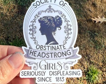 Pride and Prejudice Laminated Sticker – Jane Austen Fan Gift