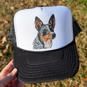 Heeler Trucker Hat | Australian Cattle Dog Faux Patch Print | Dog Lover Cap