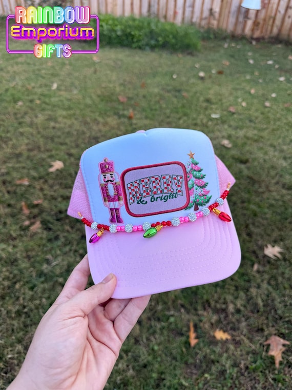 Pink Nutcracker Christmas Trucker Hat | Faux Patch, Hat 