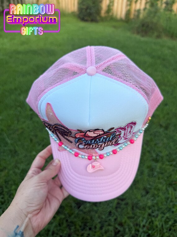 Pink sequins Twin Baseball cap trucker hat New Era Pink Hats for Boys for sale | eBay main image 4