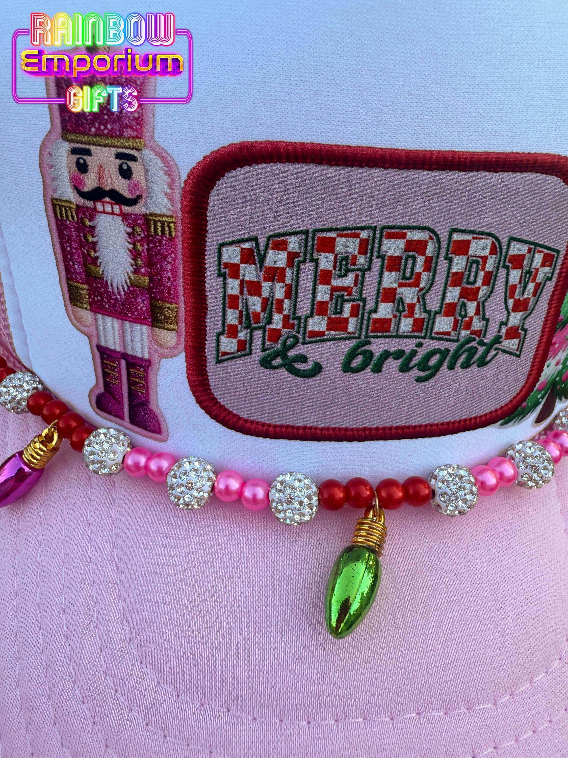 TIS the SEASON Holiday Christmas PINK Nutcracker Trucker Hat NEW Boutique Pink Nutcracker Christmas Trucker Hat | Faux Patch, Hat  main image 3