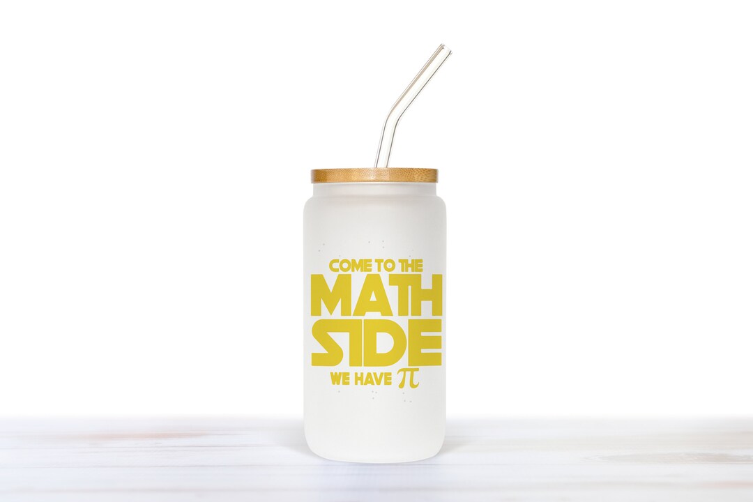 Math Side Frosted Glass Cup, Math Teacher Gift - Etsy