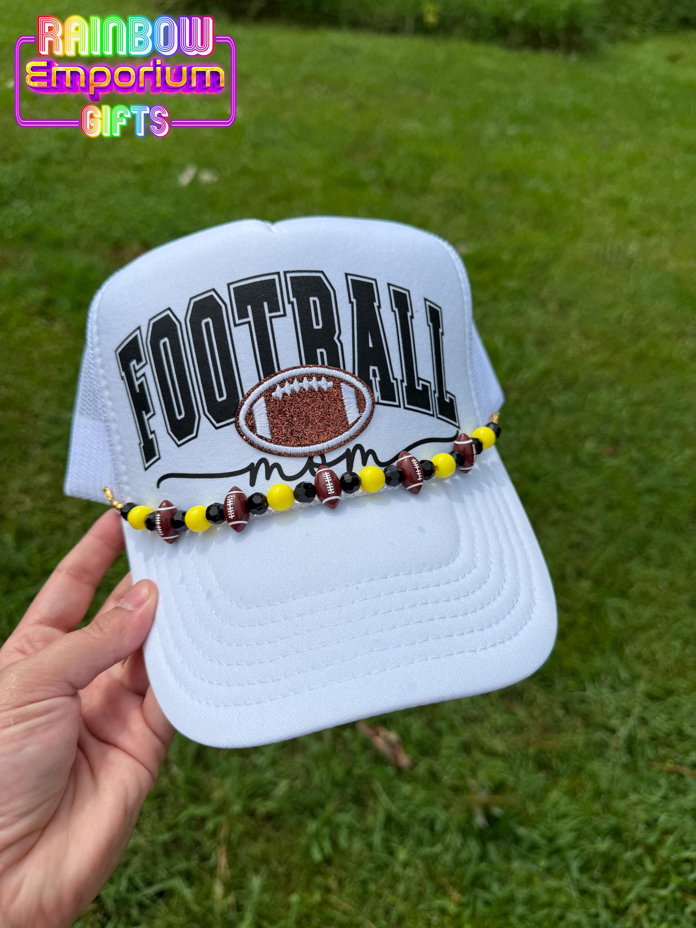 Football Mom Trucker Hat Personalized football hats FOOTBALL Mom hats Embroidered  main image 3